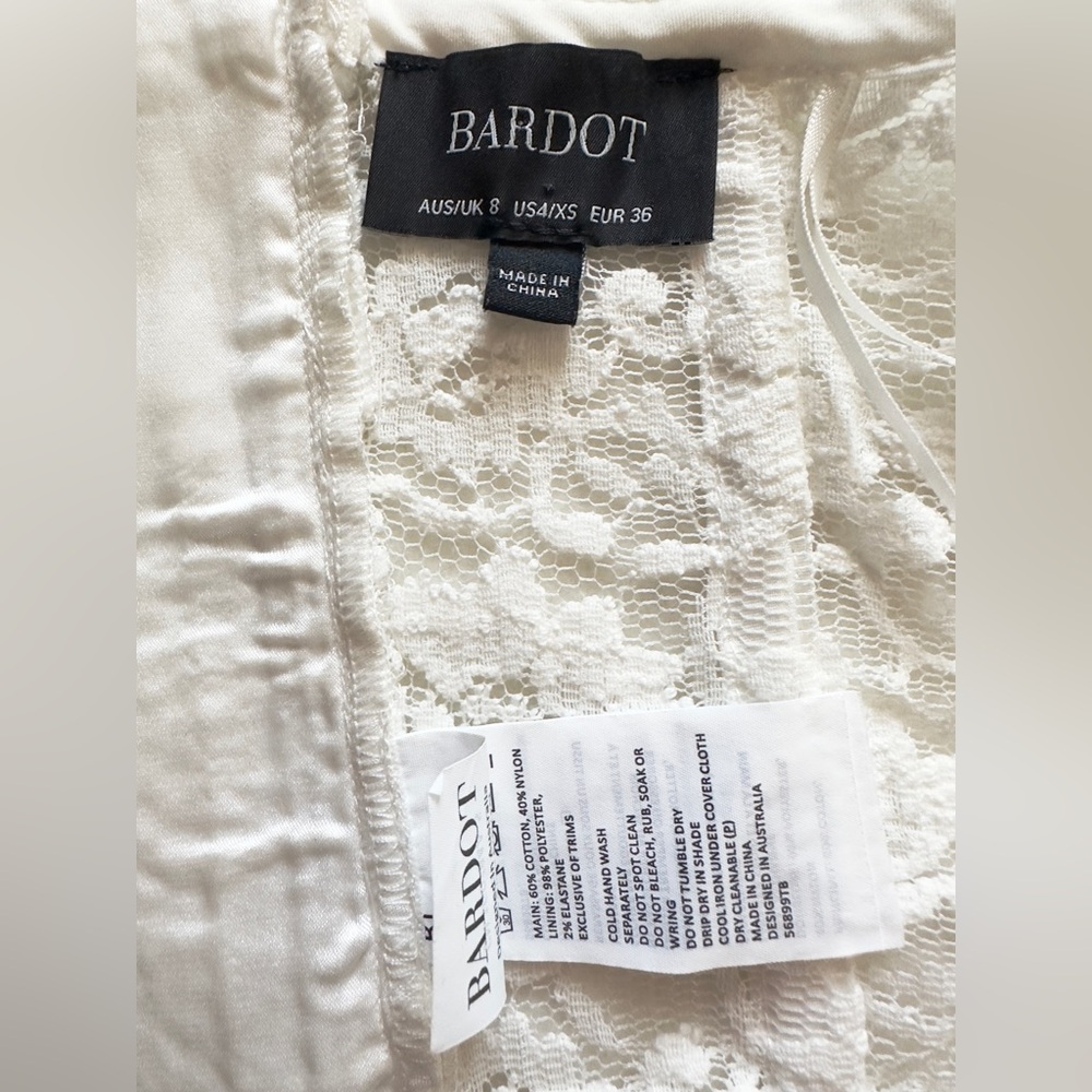 Bardot Women's Corset Bustier White Floral Size 4/XS - Picture 6 of 6